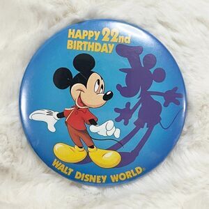 🔮 5/$25 Vintage Disney Happy 22nd Birthday Mickey Mouse‎ Disney World Pin